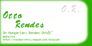 otto rendes business card